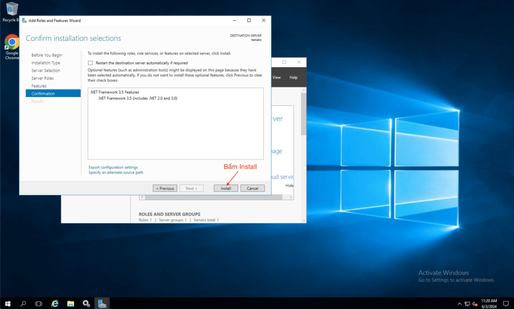 Hướng dẫn cài NET Framework cho VPS Windows 11 Install NET Framework