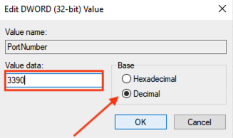 Hướng dẫn đổi Port Remote Desktop trên VPS Windows 3 chỉnh sửa giá trị của PortNumber