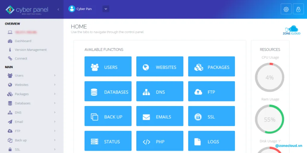 VPS là gì? Những lưu ý cần biết khi sử dụng dịch vụ VPS 16 VPS dùng Cyper Panel