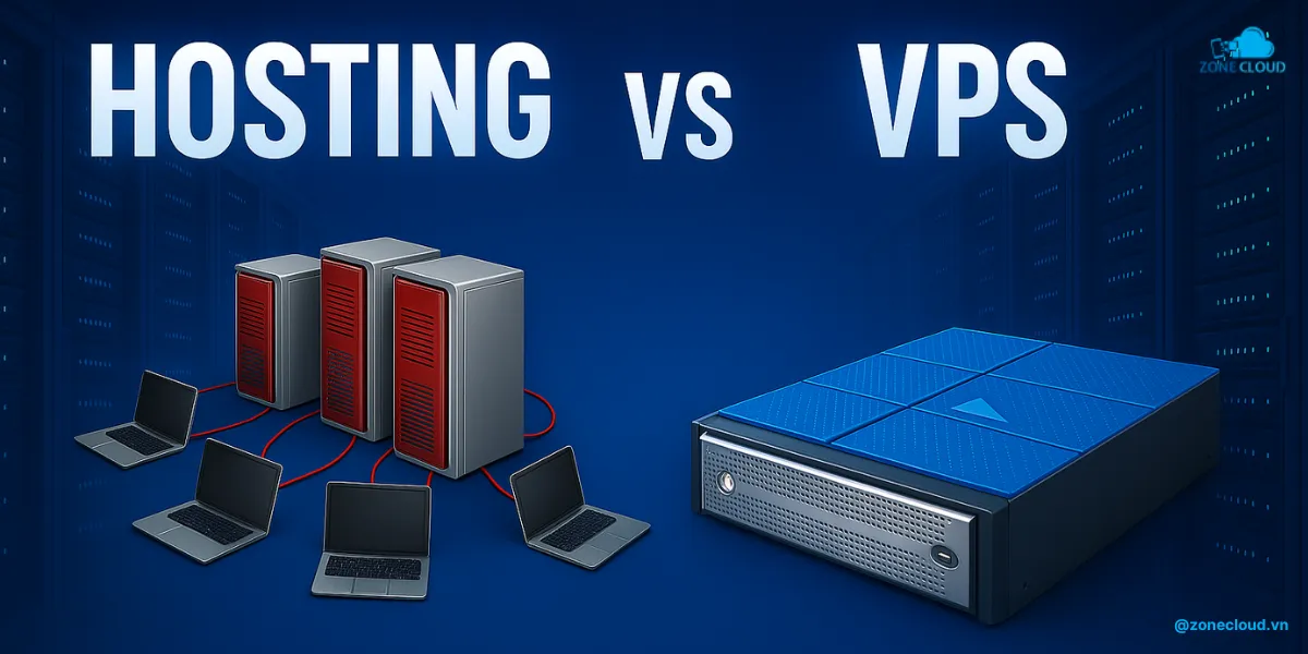 Hosting vs VPS - So sánh chi tiết các ưu nhược điểm 3 Hosting vs VPS