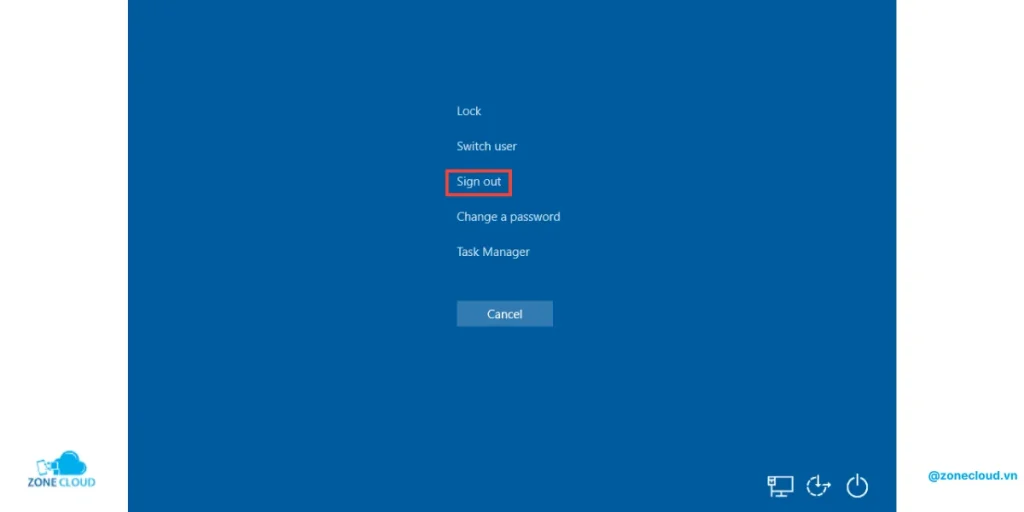 Cách reset VPS khi không có nút Restart 6 Đăng xuất bằng task manager
