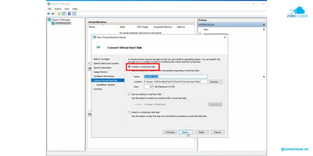 Cách tự tạo VPS trên máy tính đơn giản, chi tiết 14 Tạo ổ cứng cho máy ảo