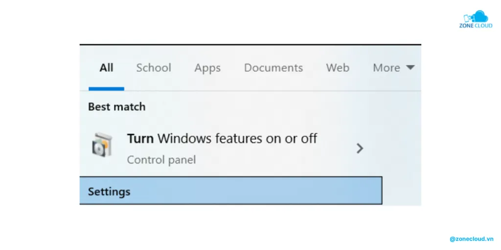 Cách tự tạo VPS trên máy tính đơn giản, chi tiết 1 Tìm Windows Features