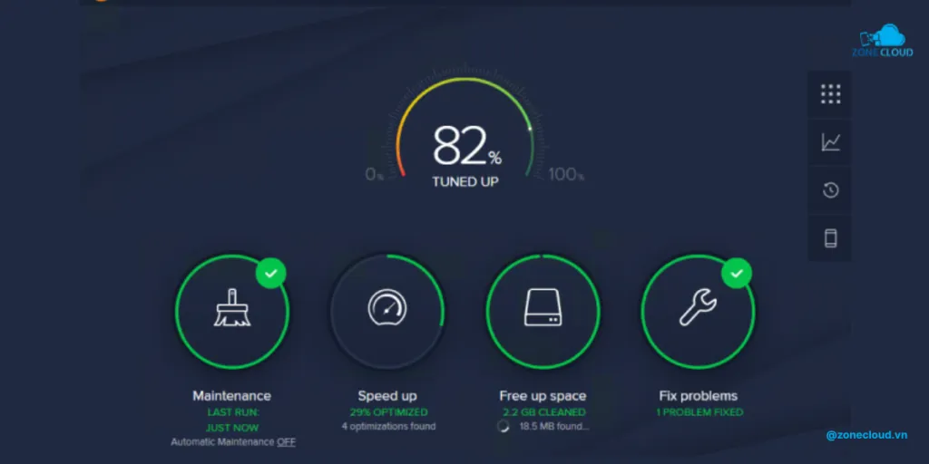 Tổng hợp tool tối ưu VPS miễn phí và hiệu quả nhất 1 Giao diện của công cụ