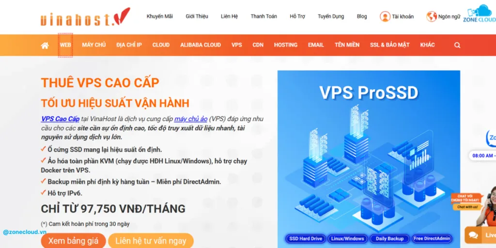 Top 22 đơn vị cung cấp VPS tốt nhất Việt Nam và nước ngoài 4 VPS VinaHost