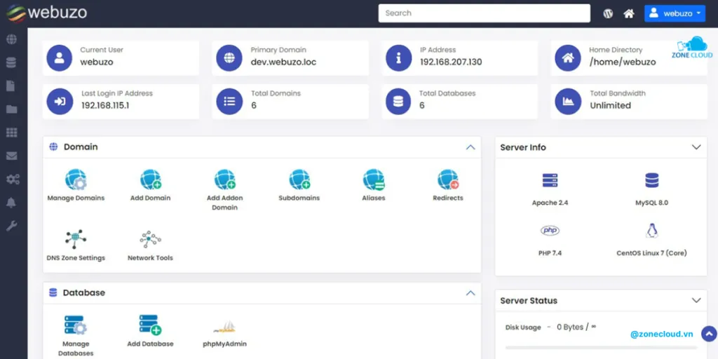 VPS là gì? Những lưu ý cần biết khi sử dụng dịch vụ VPS 24 VPS dùng Webuzo
