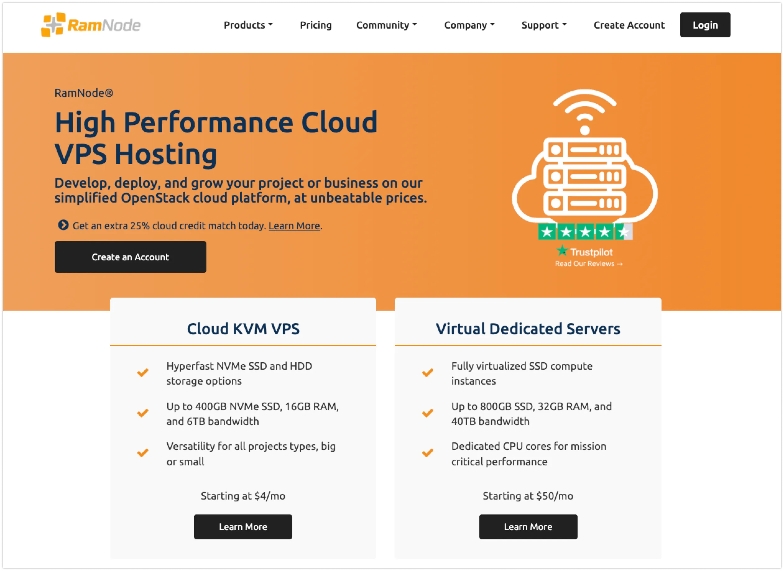 VPS nước ngoài là gì? Top 5 nhà cung cấp VPS quốc tế tốt nhất 6 RamNode – Giao diện đơn giản, tập trung vào hiệu suất cao với các gói Cloud KVM VPS và VDS linh hoạt, giá từ $4/tháng